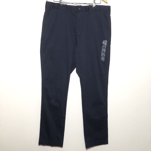J.Crew Pants Mens 36 32 Blue Navy Athletic Slim Fit Flex Chino New Preppy - Picture 2 of 14
